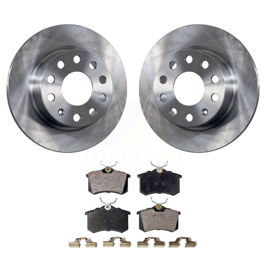 Brake Rotors Semi-Metallic Pad Rear Kit For Volkswagen Jetta Beetle Golf Audi A3