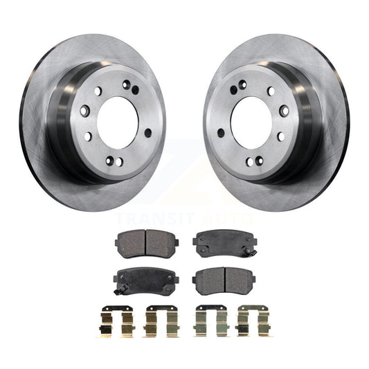 Brake Rotor & Semi-Metallic Pad Rear Kit For Hyundai Elantra Tucson Kia Sportage
