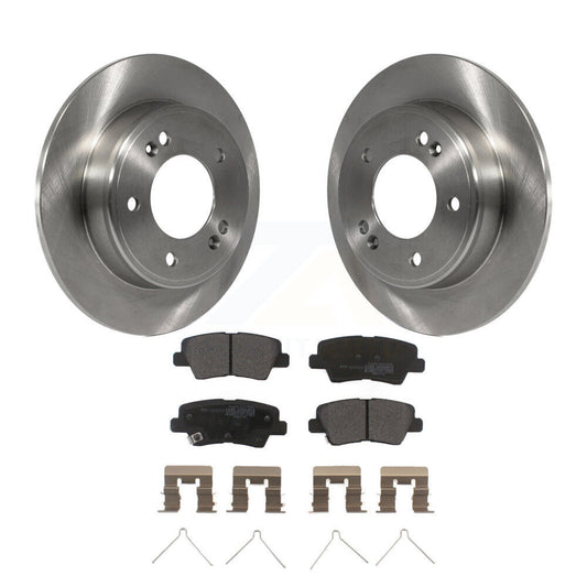 Brake Rotor & Semi-Metallic Pad Rear Kit For Kia Hyundai Kona Forte Soul Elantra