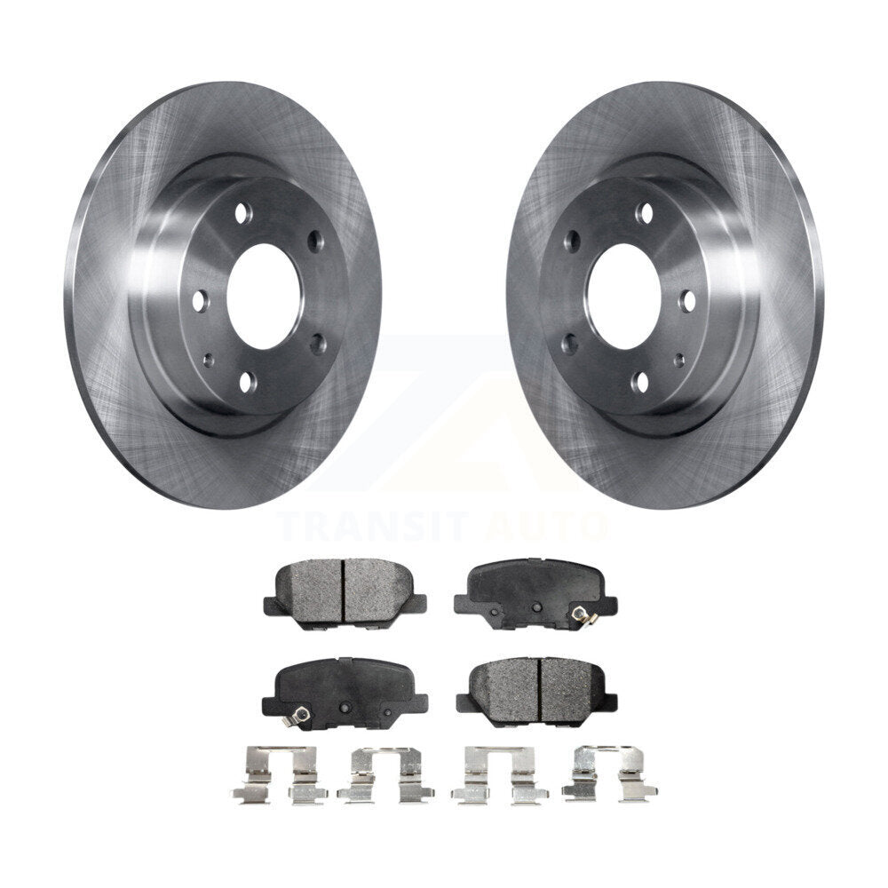 Disc Brake Rotors And Semi-Metallic Pads Rear Kit For 2014-2015 Mazda 6