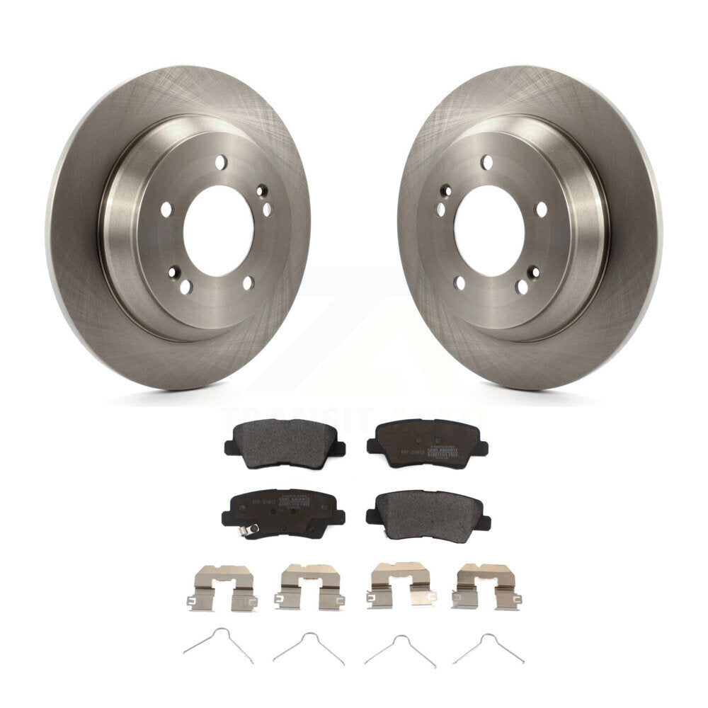 Brake Rotor & Semi-Metallic Pad Rear Kit For Kia Rondo With Manual Parking