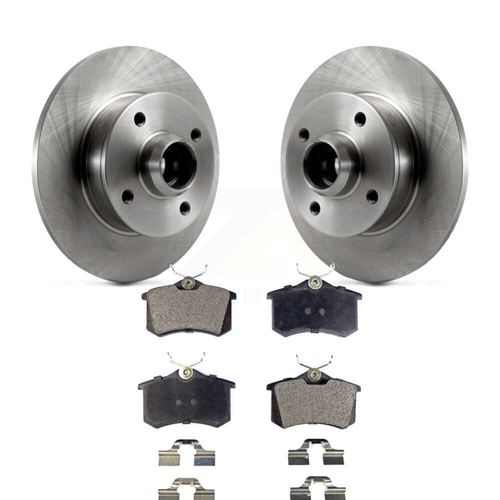 Brake Rotors Semi-Metallic Pad Rear Kit For Volkswagen Golf Jetta Passat Corrado