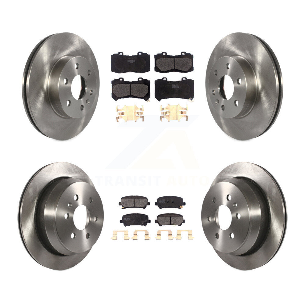 Brake Rotor & Semi-Metallic Pad Front Rear Kit For Chevrolet Colorado GMC Canyon