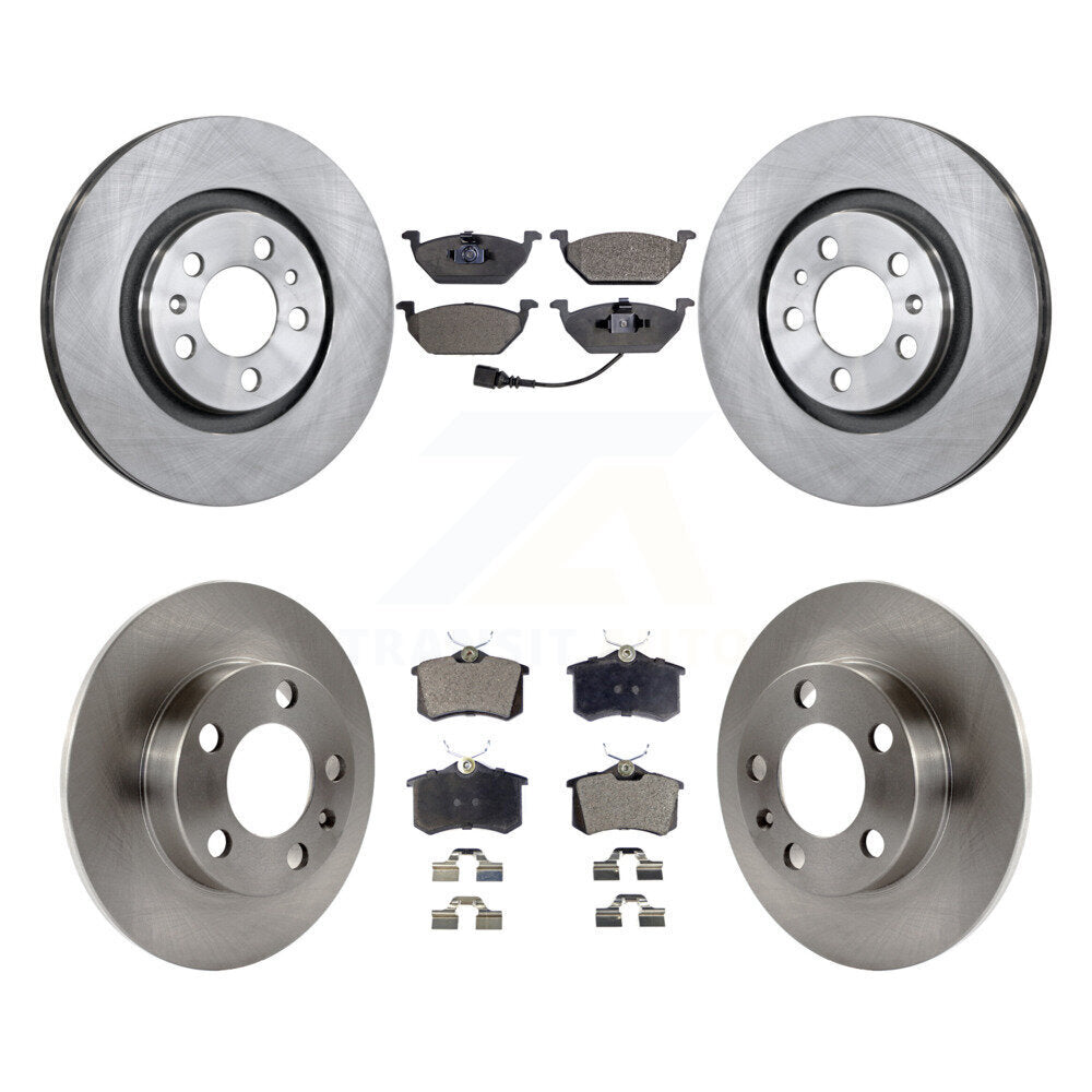 Disc Brake Rotors And Semi-Metallic Pads Front Rear Kit For Volkswagen Beetle