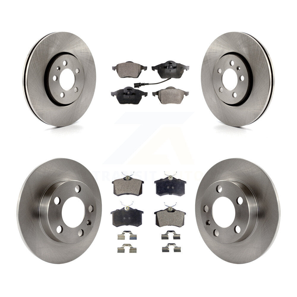 Disc Brake Rotors And Semi-Metallic Pads Front Rear Kit For Volkswagen Beetle