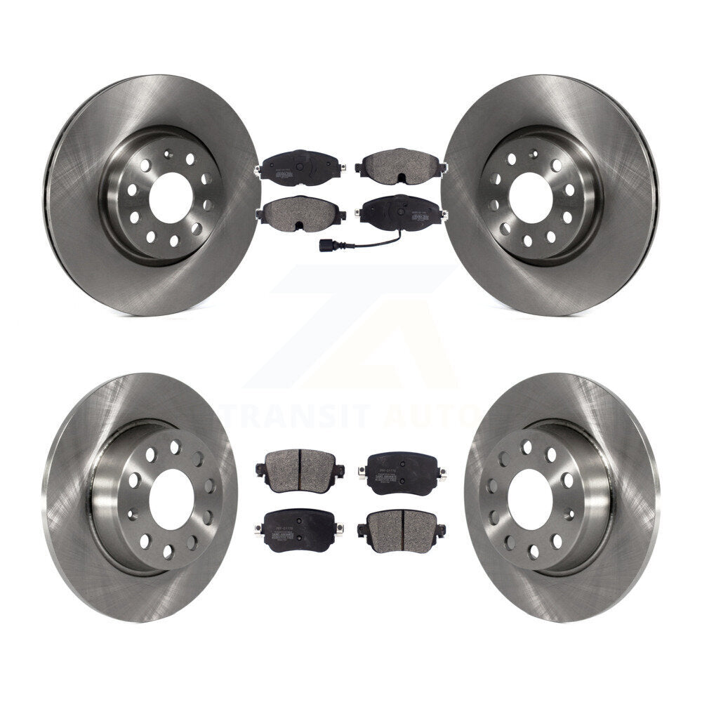 Brake Rotors Semi-Metallic Pad Front Rear Kit For Volkswagen Golf SportWagen GTI