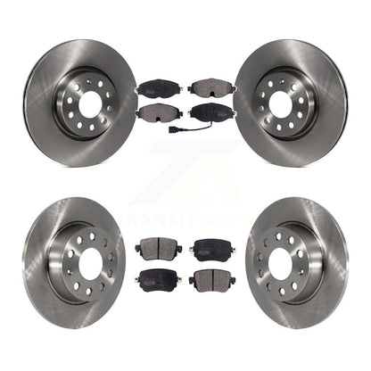 Brake Rotors Semi-Metallic Pad Front Rear Kit For Volkswagen Golf SportWagen GTI