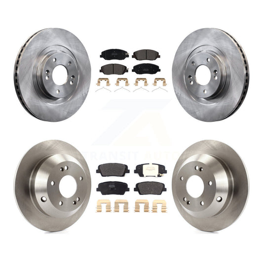 Disc Brake Rotors And Semi-Metallic Pads Front Rear Kit For Hyundai Santa Fe XL