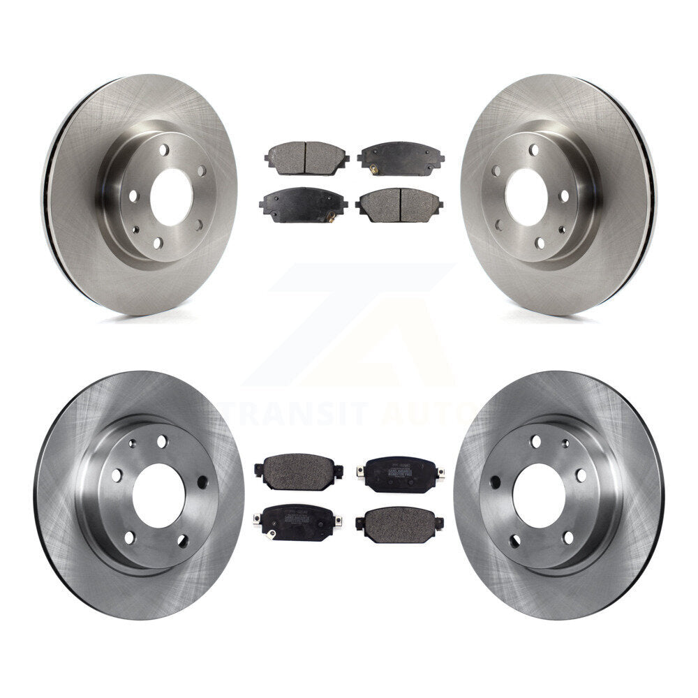 Disc Brake Rotor & Semi-Metallic Pad Front Rear Kit For 2019-2022 Mazda CX-3 AWD