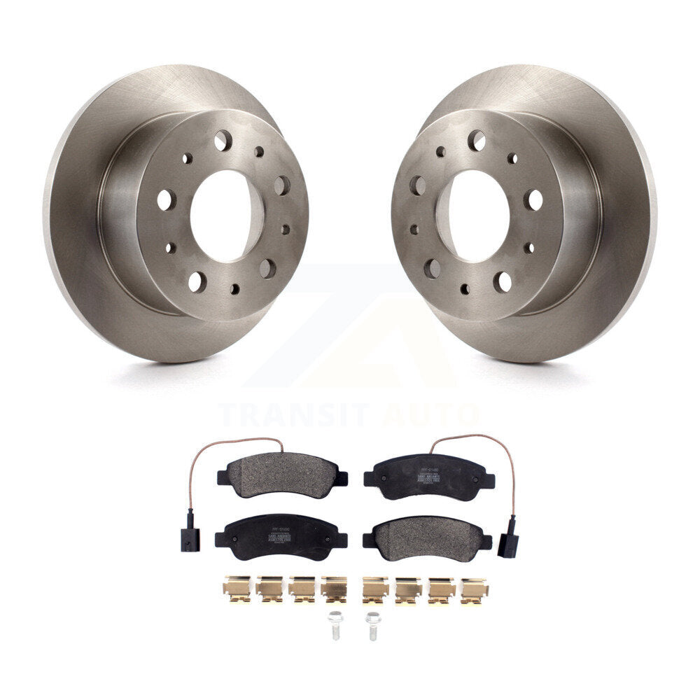 Disc Brake Rotor And Semi-Metallic Pad Rear Kit For Ram ProMaster 2500 3500 1500