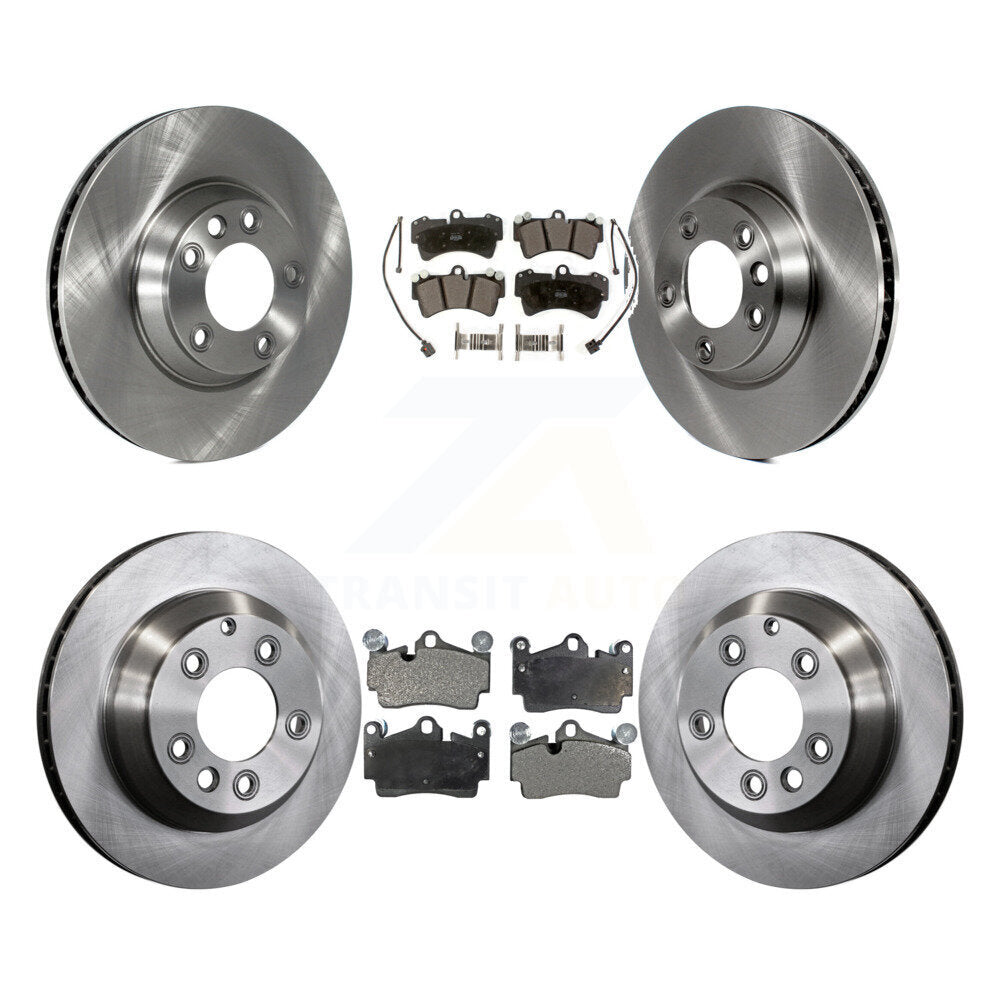Disc Brake Rotor & Semi-Metallic Pad Front Rear Kit (6Pc) For Audi Q7 Volkswagen