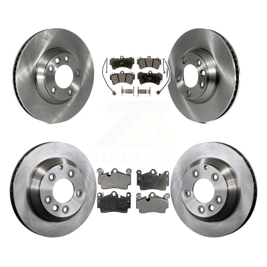 Disc Brake Rotor & Semi-Metallic Pad Front Rear Kit (6Pc) For Audi Q7 Volkswagen
