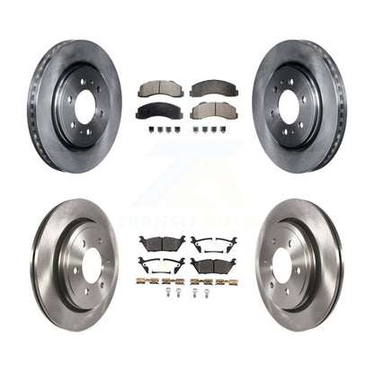 Disc Brake Rotors And Semi-Metallic Pads Front Rear Kit For Ford F-150