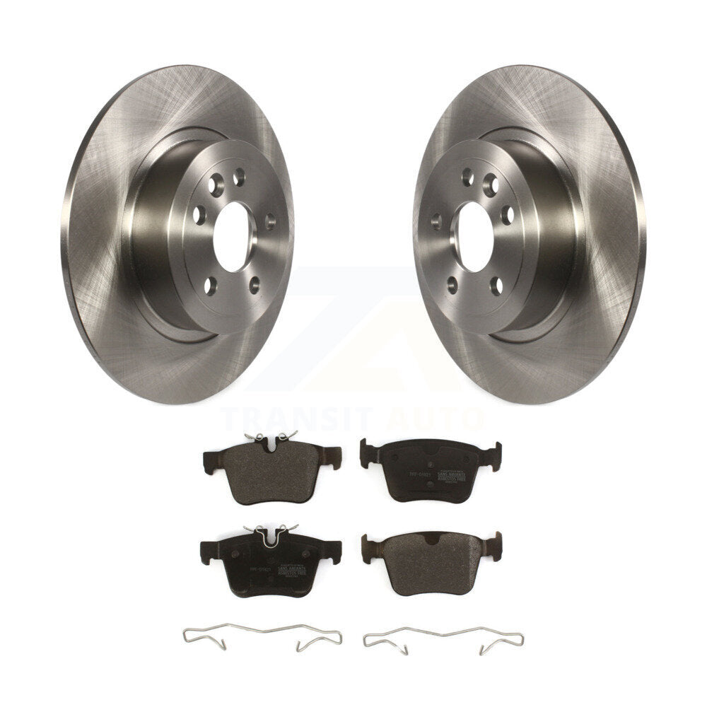 Brake Rotor And Semi-Metallic Pad Rear Kit For 2016-2019 Land Rover Range Evoque