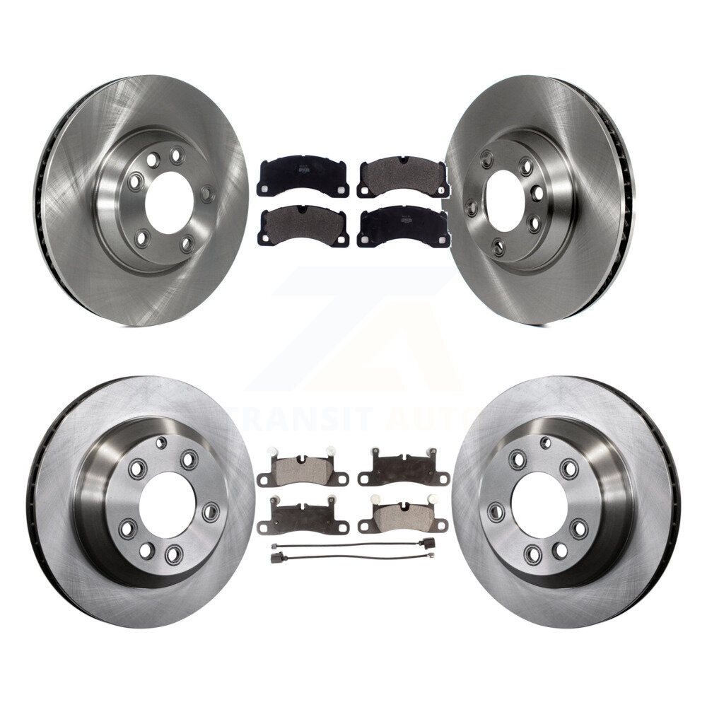 Disc Brake Rotors And Semi-Metallic Pad Front Rear Kit (6Pc) For Porsche Cayenne