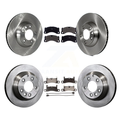 Disc Brake Rotors And Semi-Metallic Pad Front Rear Kit (6Pc) For Porsche Cayenne