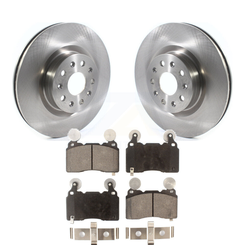 Brake Rotors & Semi-Metallic Pad Front Kit For Cadillac Chevrolet Camaro CTS CT6
