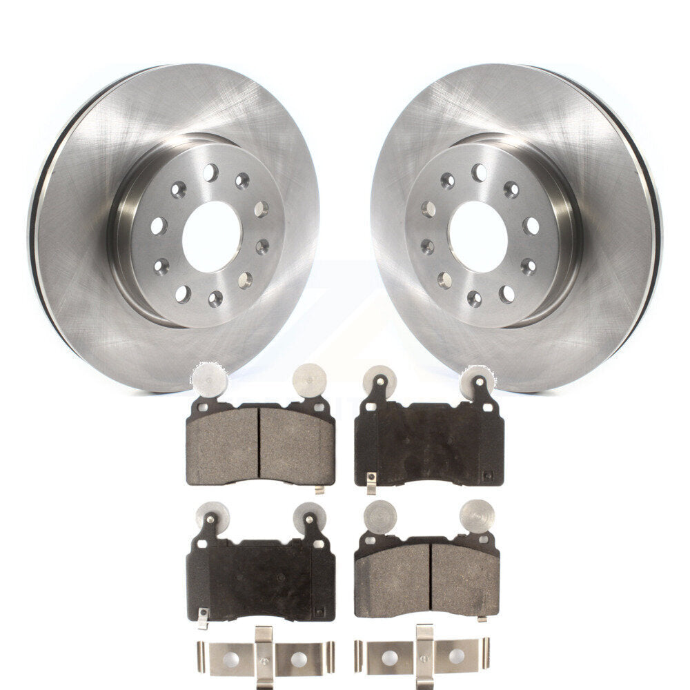 Disc Brake Rotor & Semi-Metallic Pad Front Kit For Cadillac CTS Chevrolet Camaro
