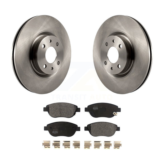 Disc Brake Rotors And Semi-Metallic Pads Front Kit For Fiat 500