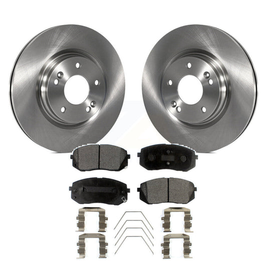Brake Rotor And Semi-Metallic Pad Front Kit For Hyundai Kona Kia Seltos Forte GT