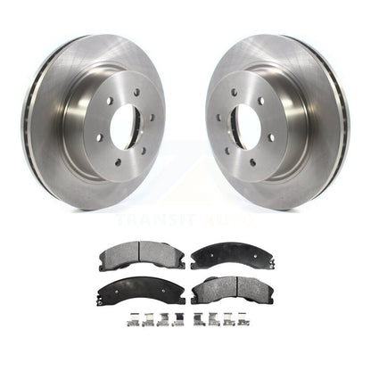 Disc Brake Rotors And Semi-Metallic Pads Front Kit For 2016-2024 Nissan TITAN XD