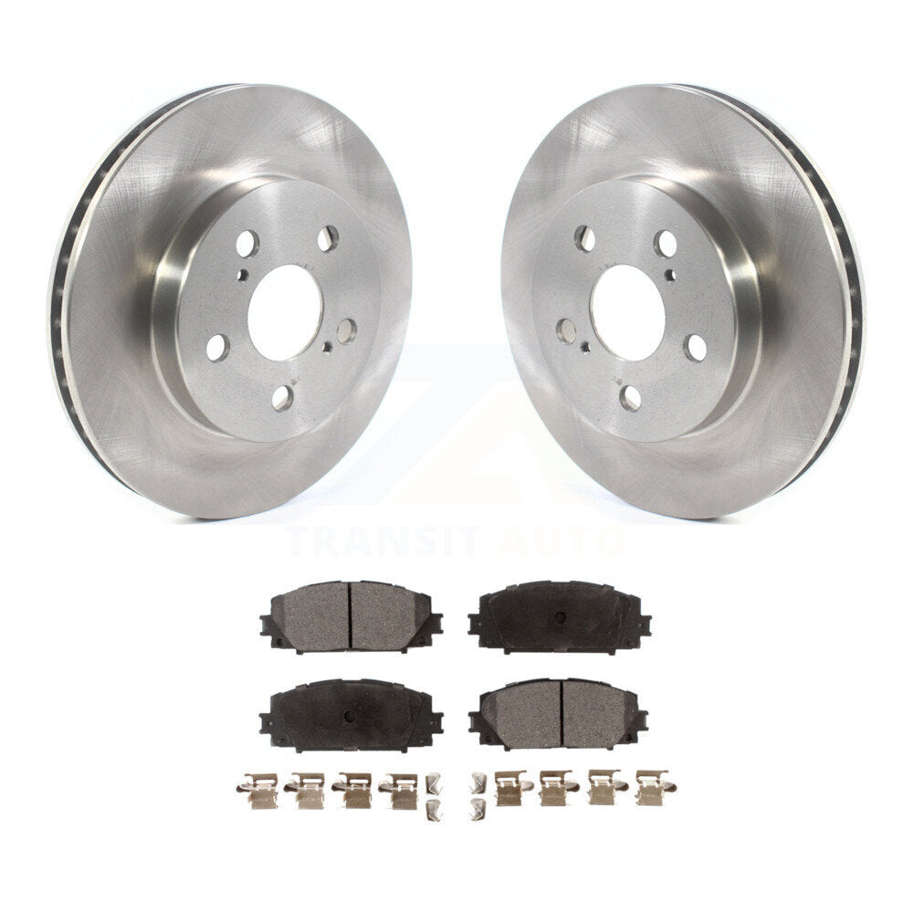 Brake Rotor And Semi-Metallic Pad Front Kit For Toyota Corolla Prius Prime AWD-e