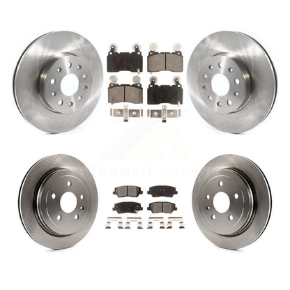 Disc Brake Rotors And Semi-Metallic Pads Front Rear Kit For Cadillac CTS
