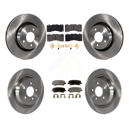 Brake Rotor Semi-Metallic Pad Front Rear Kit For Ford Mustang With Brembo Brakes