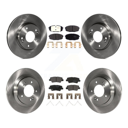 Brake Rotor & Semi-Metallic Pad Front Rear Kit For Kia Forte5 Hyundai Elantra GT
