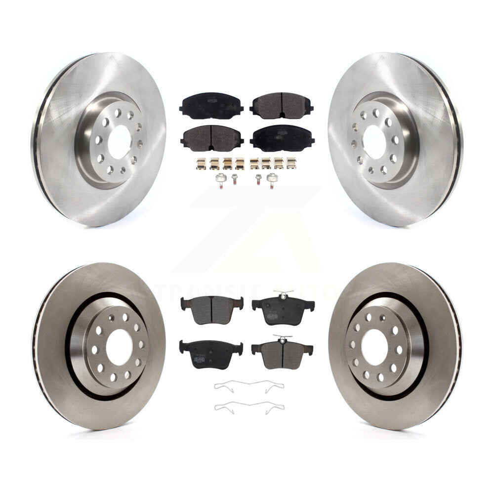 Brake Rotors & Semi-Metallic Pad Front Rear Kit For Volkswagen Atlas Cross Sport