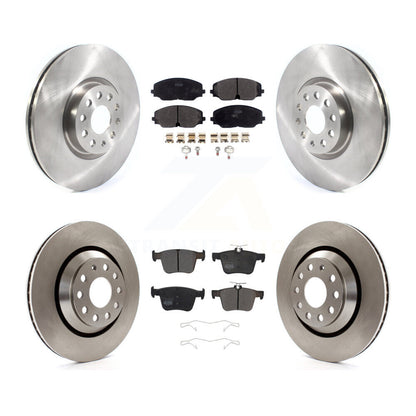 Brake Rotors & Semi-Metallic Pad Front Rear Kit For Volkswagen Atlas Cross Sport