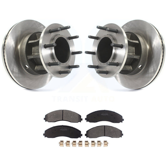 Brake Rotors & Semi-Metallic Pad Front Kit For Ford F-450 Super Duty F-550 4 X 2