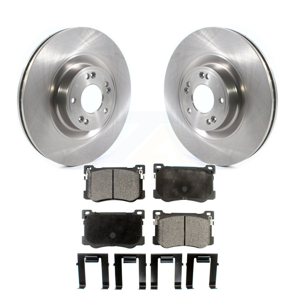 Brake Rotors & Semi-Metallic Pad Front Kit For Hyundai Genesis G80 Kia K900 3.8L