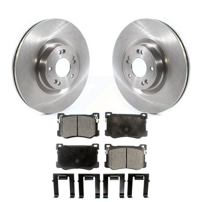 Brake Rotors & Semi-Metallic Pad Front Kit For Hyundai Genesis G80 Kia K900 3.8L