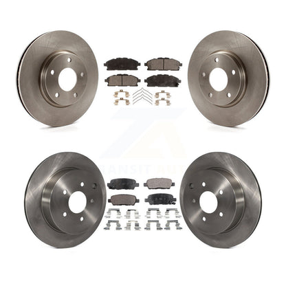 Disc Brake Rotor And Semi-Metallic Pad Front Rear Kit For 2011-2017 Nissan Quest