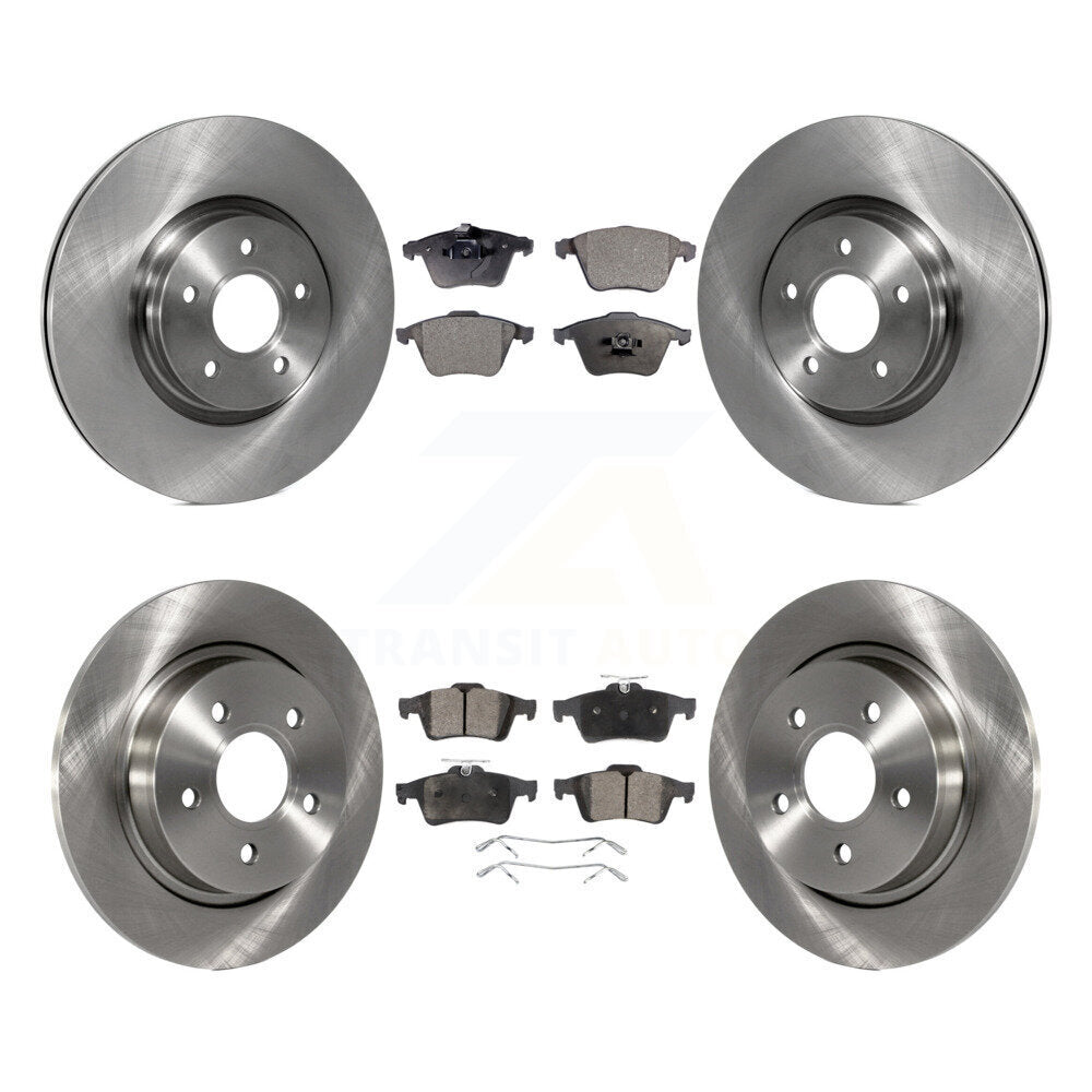 Disc Brake Rotors And Semi-Metallic Pads Front Rear Kit For Volvo S40 V50 C70