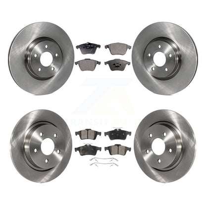 Disc Brake Rotors And Semi-Metallic Pads Front Rear Kit For Volvo S40 V50 C70