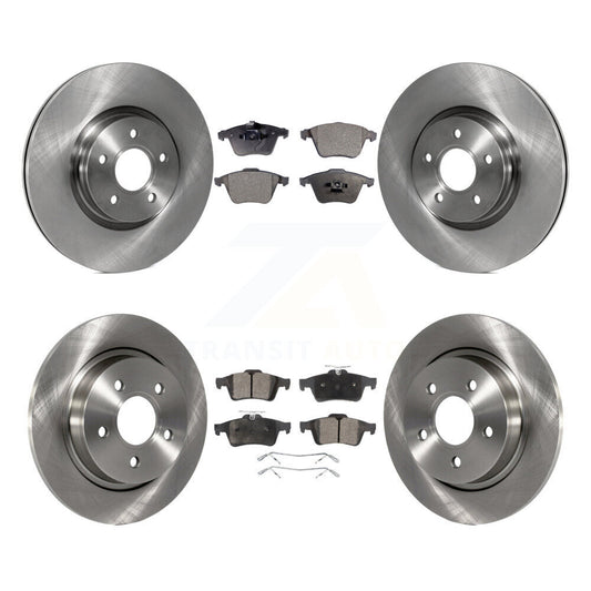 Disc Brake Rotors And Semi-Metallic Pads Front Rear Kit For Volvo S40 V50 C70