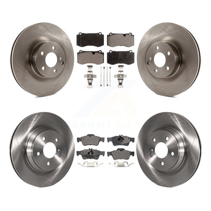 Brake Rotor & Semi-Metallic Pad Front Rear Kit For Mercedes-Benz S550 S450 SL550