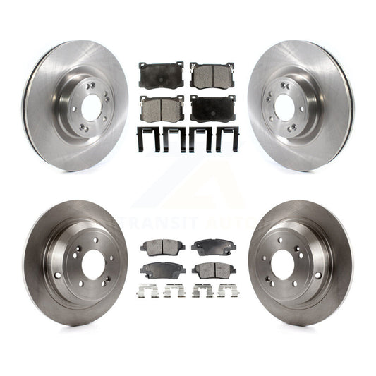 Brake Rotors & Semi-Metallic Pad Front Rear Kit For Hyundai Genesis G80 Kia K900