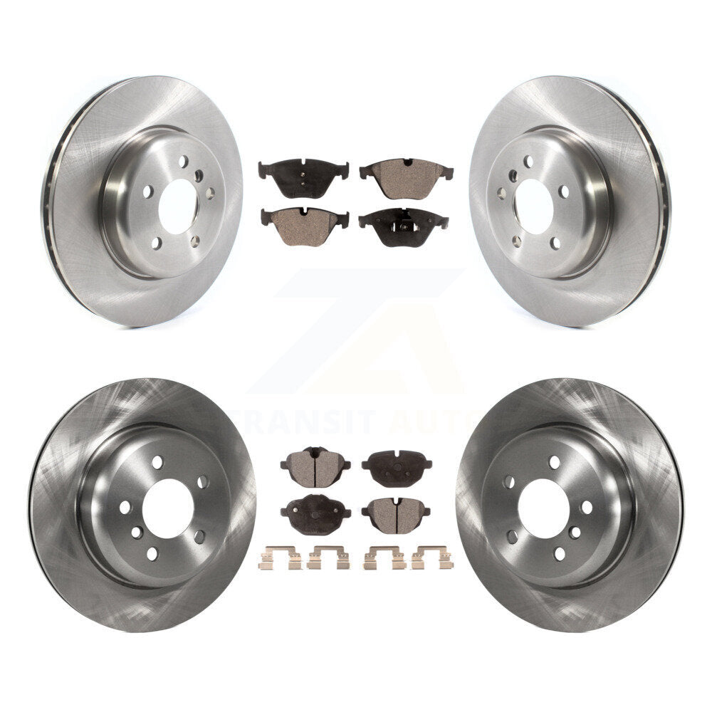 Disc Brake Rotor And Semi-Metallic Pad Front Rear Kit For BMW 535i xDrive 535d 5