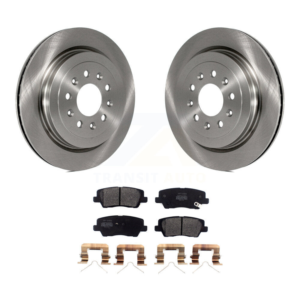 Disc Brake Rotors And Semi-Metallic Pads Rear Kit For Cadillac ATS