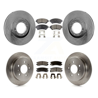 Brake Rotor Semi-Metallic Pad Front Rear Kit For Buick Century Chevrolet Venture