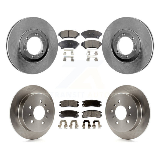 Brake Rotor Semi-Metallic Pad Front Rear Kit For Buick Century Chevrolet Venture