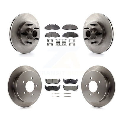 Disc Brake Rotors And Semi-Metallic Pads Front Rear Kit For Ford F-150