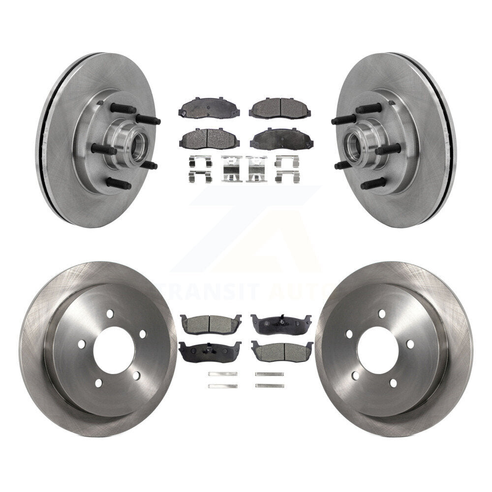 Brake Rotor And Semi-Metallic Pad Front Rear Kit For 2002-2003 Lincoln Blackwood