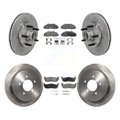 Brake Rotor And Semi-Metallic Pad Front Rear Kit For 2002-2003 Lincoln Blackwood