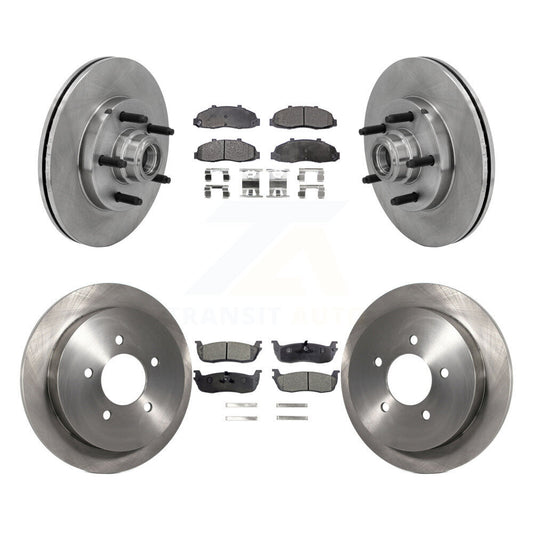 Brake Rotor And Semi-Metallic Pad Front Rear Kit For 2002-2003 Lincoln Blackwood