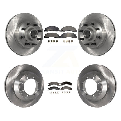 Disc Brake Rotors And Semi-Metallic Pad Front Rear Kit For Ford E-450 Super Duty