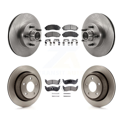 Disc Brake Rotors Semi-Metallic Pad Front Rear Kit For 2010-2011 Ford Ranger RWD